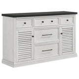 Aventine 5-Drawer Dining Sideboard Buffet Cabinet With Cabinet Charcoal And Vintage Chalk 108245 - Ella Furniture