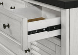 Aventine 5-Drawer Dining Sideboard Buffet Cabinet With Cabinet Charcoal And Vintage Chalk 108245 - Ella Furniture
