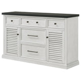 Aventine 5-Drawer Dining Sideboard Buffet Cabinet With Cabinet Charcoal And Vintage Chalk 108245 - Ella Furniture