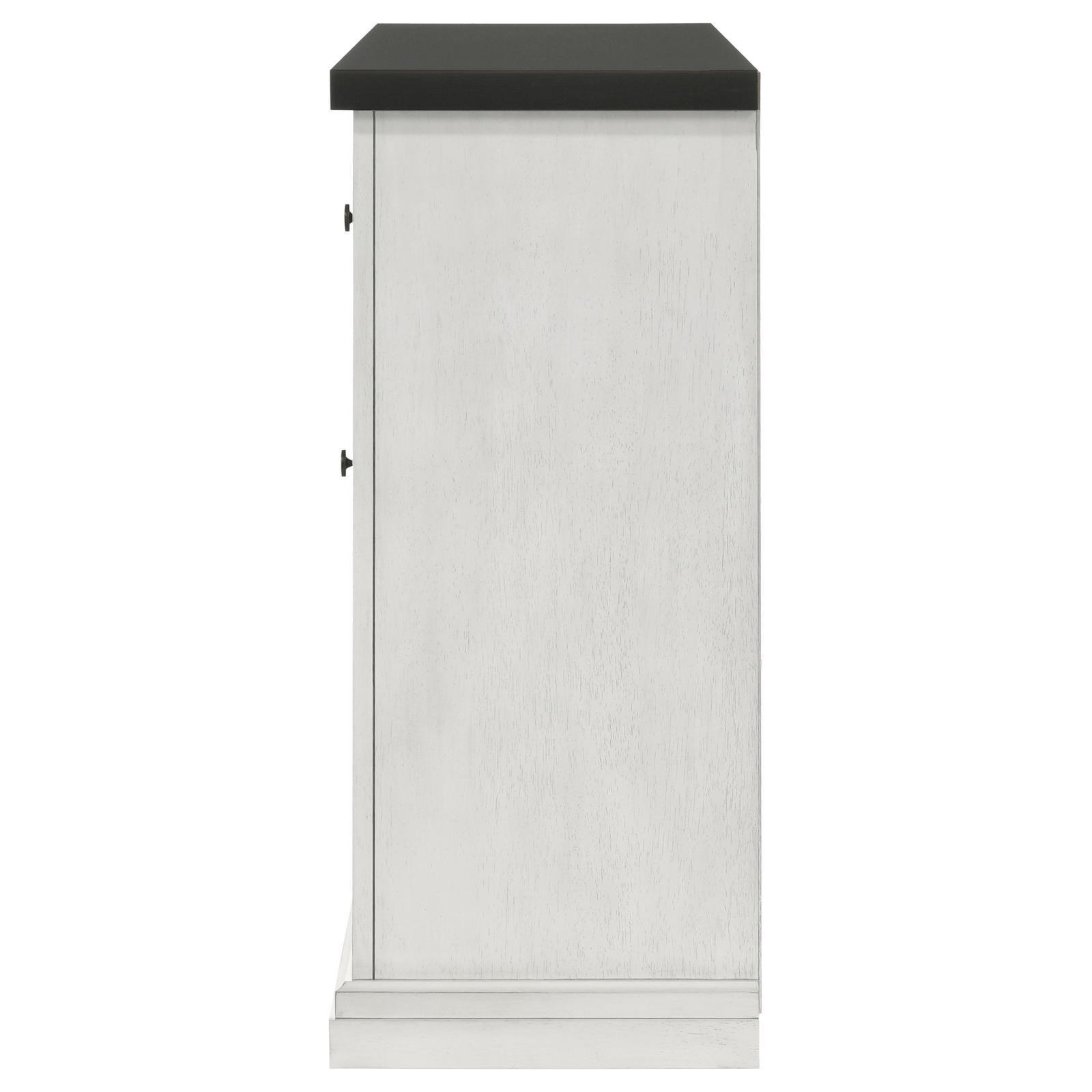Aventine 5-Drawer Dining Sideboard Buffet Cabinet With Cabinet Charcoal And Vintage Chalk 108245 - Ella Furniture