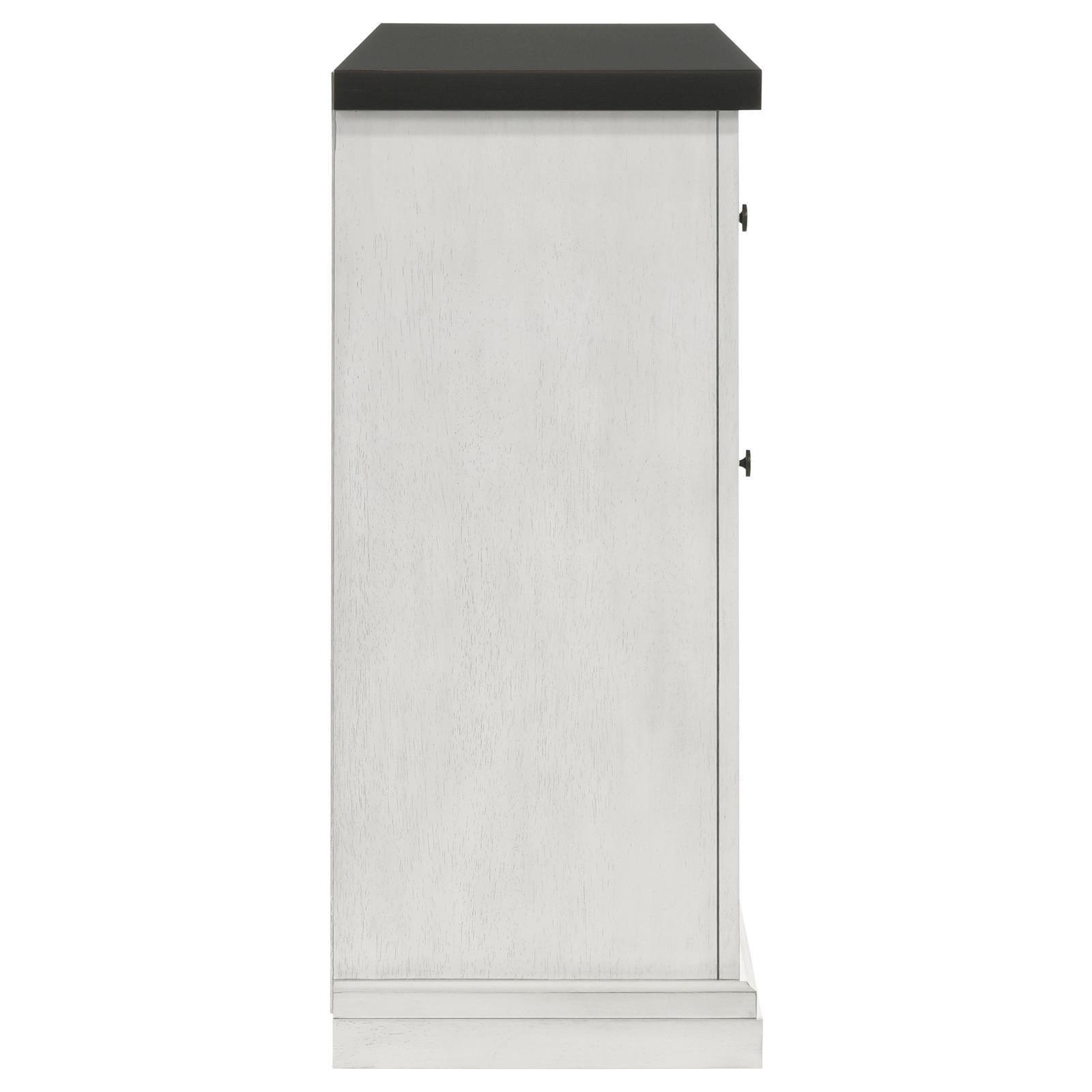 Aventine 5-Drawer Dining Sideboard Buffet Cabinet With Cabinet Charcoal And Vintage Chalk 108245 - Ella Furniture