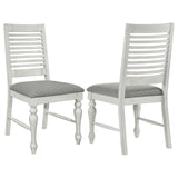 Aventine Ladder Back Dining Side Chair With Upholstered Seat Vintage Chalk And Grey (Set Of 2) 108242 - Ella Furniture