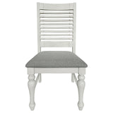 Aventine Ladder Back Dining Side Chair With Upholstered Seat Vintage Chalk And Grey (Set Of 2) 108242 - Ella Furniture
