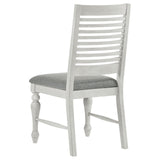 Aventine Ladder Back Dining Side Chair With Upholstered Seat Vintage Chalk And Grey (Set Of 2) 108242 - Ella Furniture