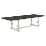 Aventine Rectangular Dining Table With Extension Leaf Charcoal And Vintage Chalk 108241 - Ella Furniture