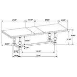 Aventine Rectangular Dining Table With Extension Leaf Charcoal And Vintage Chalk 108241 - Ella Furniture