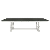 Aventine Rectangular Dining Table With Extension Leaf Charcoal And Vintage Chalk 108241 - Ella Furniture