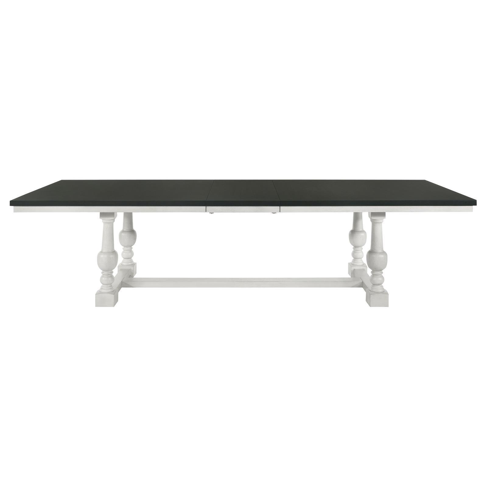 Aventine Rectangular Dining Table With Extension Leaf Charcoal And Vintage Chalk 108241 - Ella Furniture