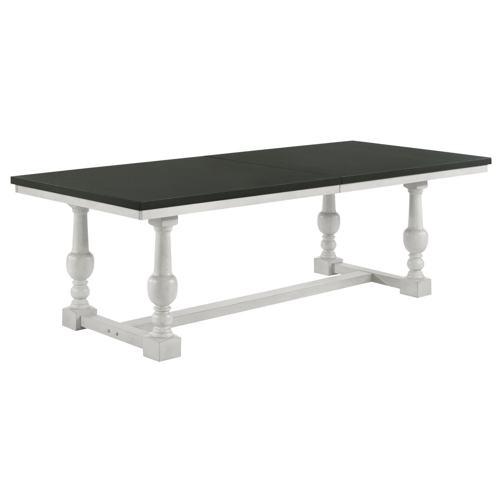 Aventine Rectangular Dining Table With Extension Leaf Charcoal And Vintage Chalk 108241 - Ella Furniture
