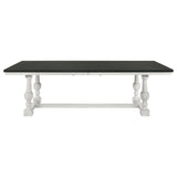 Aventine Rectangular Dining Table With Extension Leaf Charcoal And Vintage Chalk 108241 - Ella Furniture