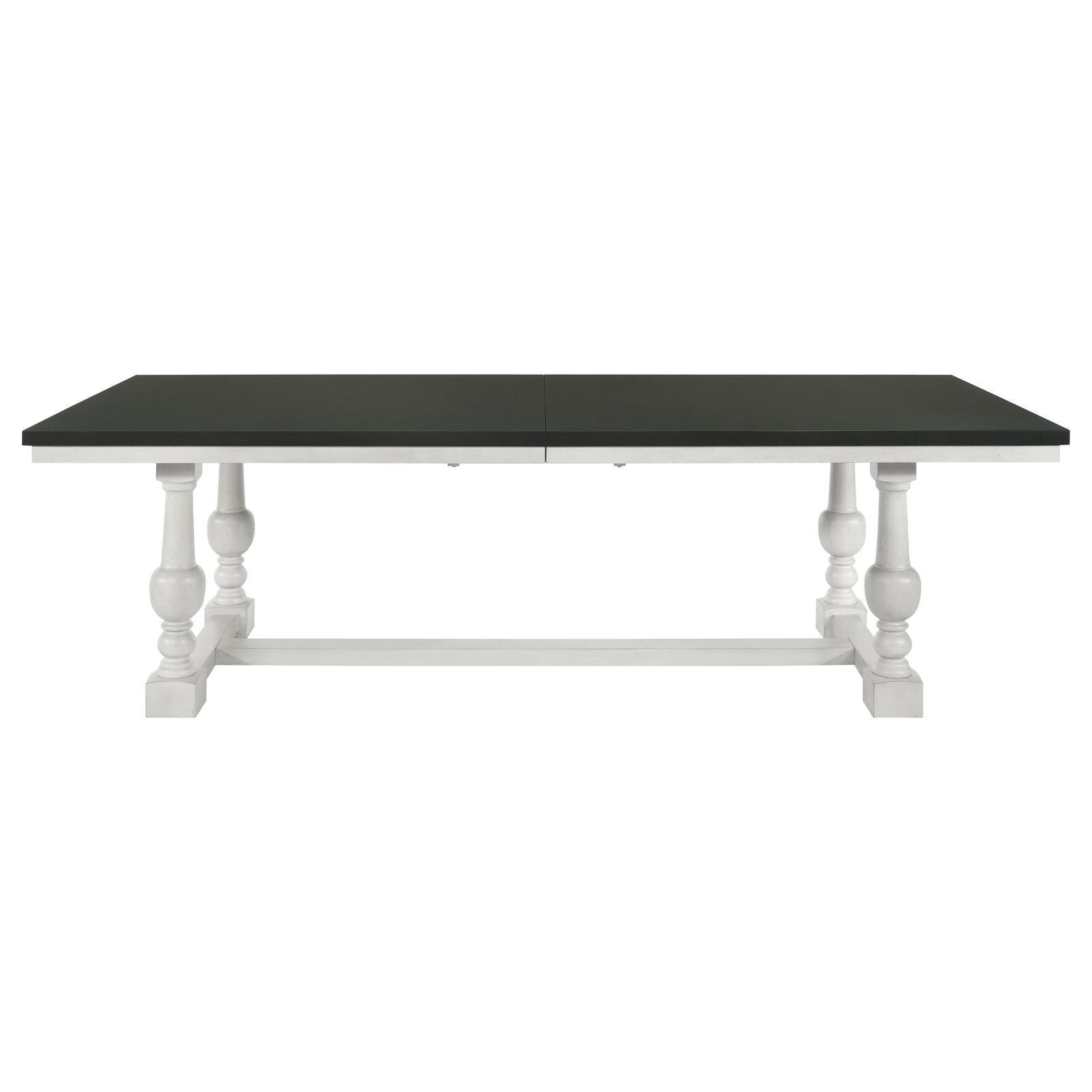 Aventine Rectangular Dining Table With Extension Leaf Charcoal And Vintage Chalk 108241 - Ella Furniture
