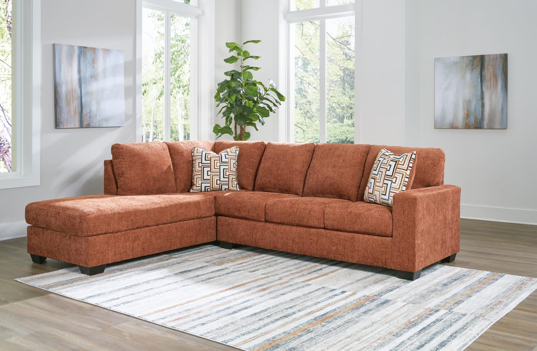 Aviemore Spice Chenille 2-Piece Sectional with Chaise from Ella Furniture