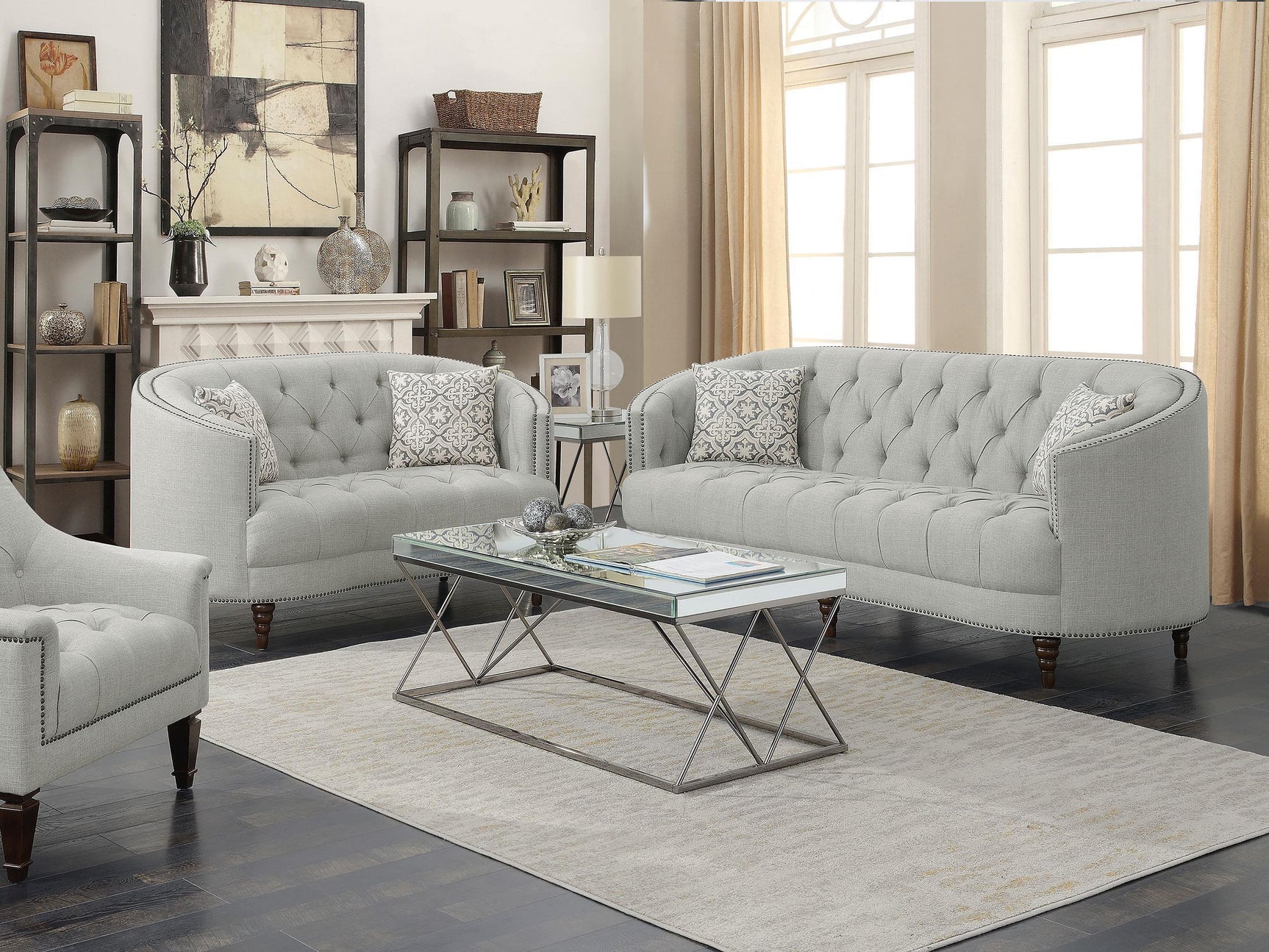 AVONLEA COLLECTION Avonlea Beige Two-Piece Living Room Set 505641-S2 - Ella Furniture
