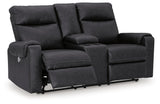 Axtellton Carbon Sofa, Loveseat and Recliner - Ella Furniture