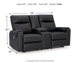 Axtellton Carbon Sofa, Loveseat and Recliner - Ella Furniture