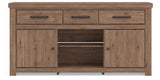 Garistyn Brown 73" TV Stand — front view