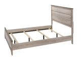 Patterson Driftwood Finish Solid Pine Wood Modern Rustic And Charm Queen Panel Bed - Ella Furniture