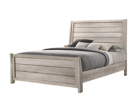Patterson Dresser Driftwood Gray, Modern Traditional Metal Ring Pulls 6 Drawers - Ella Furniture