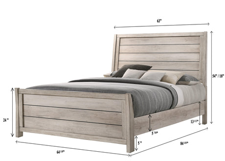 Patterson Dresser Driftwood Gray, Modern Traditional Metal Ring Pulls 6 Drawers - Ella Furniture