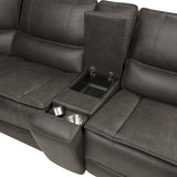 Marcell 7-Piece L-Shaped Power Reclining Sectional with Dual Consoles Grey — product image 16