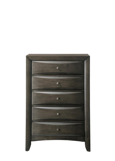 Emily Dresser Gray, Transitional And Modern Wood, 8 Drawers Grey - Ella Furniture