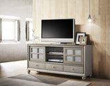 Lila Chest Champagne, Modern Faux Finish, Nickel And Metal 5 Drawers - Ella Furniture
