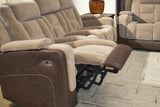 Mixed Brownstone Motion Sofa and Loveseat — product image 9