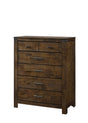 Curtis Chest Brown, Rustic And Modern Wood, 6 Drawers - Ella Furniture