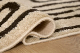 Timworth Black/Beige Washable Large Rug — detail view