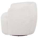 Hudson Faux Fur Swivel Accent Chair Ecru — product image 4