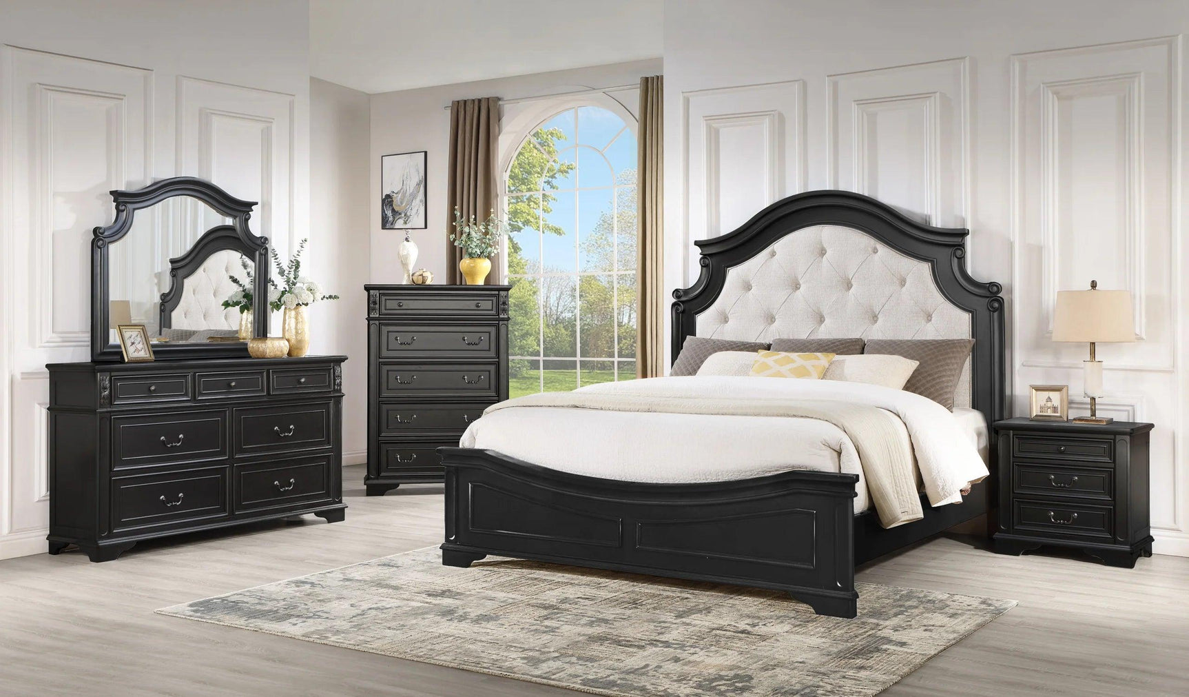 B6020 4Pc - King (Queen-sold Out) (King) - Ella Furniture