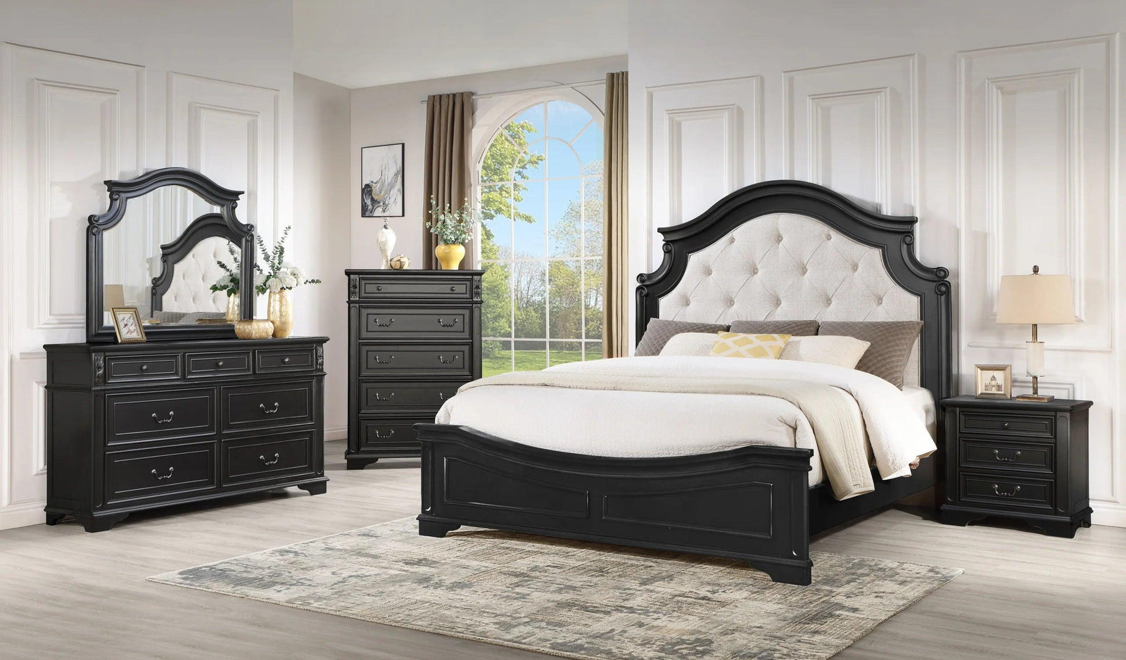 B6020 4Pc - King (Queen-sold Out) (King) - Ella Furniture