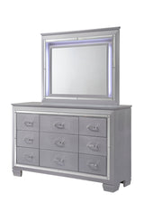 Lillian Dresser Silver, Contemporary Modern Wood, 9 Drawers - Ella Furniture