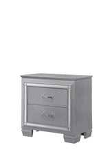 Lillian Chest Silver, Modern Faux Finish, Metal 5 Drawers - Ella Furniture