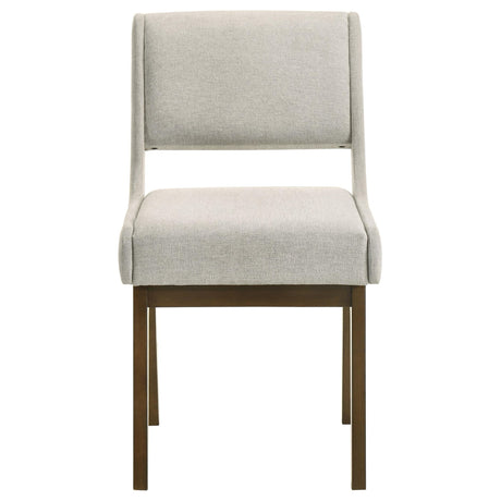 Galindo Light Grey Upholstered Dining Side Chair Set of 2 — product image 4