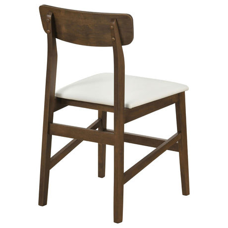 Merrin Dining Side Chair Off White and Walnut (Set of 2) — product image 7