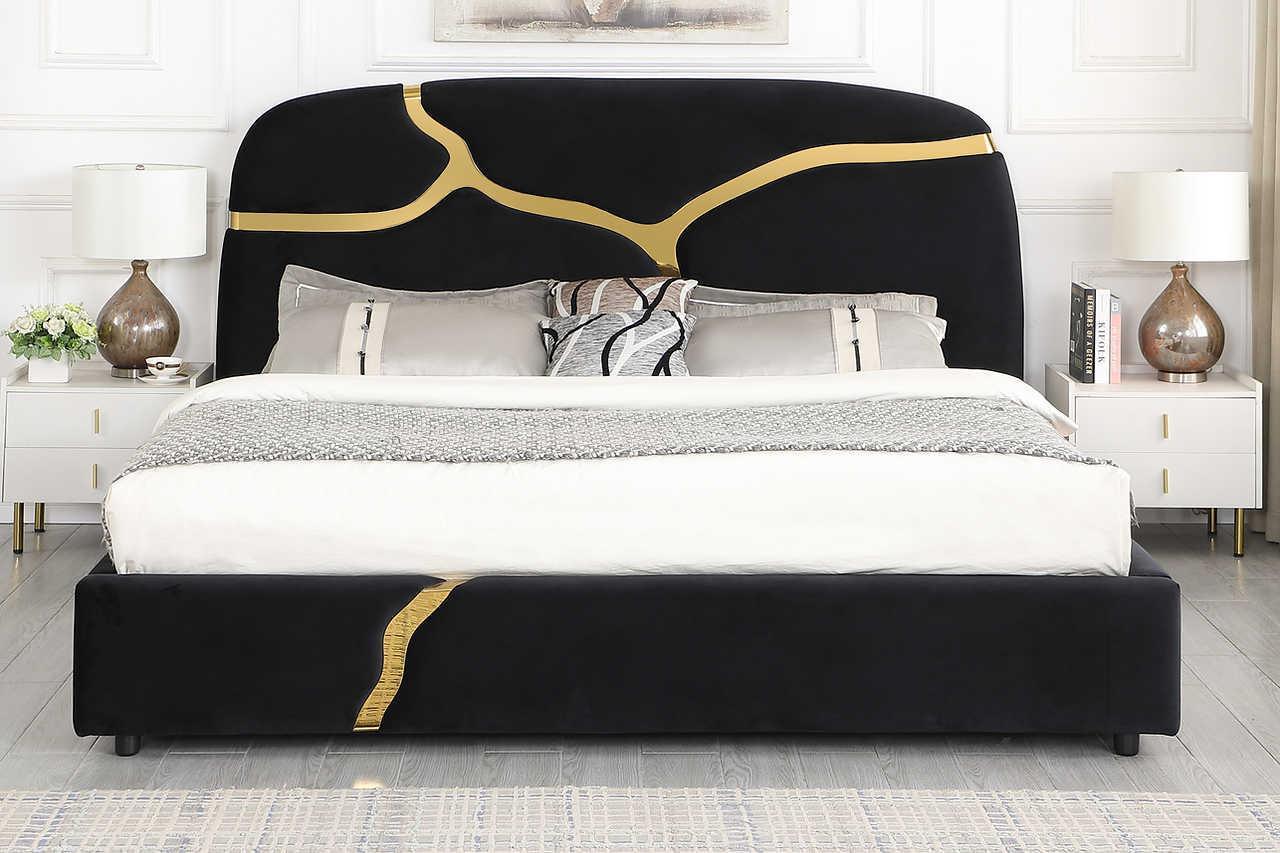 B838 Milan (Black) (Queen Bed) - Ella Furniture