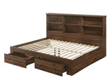 Millie Cherry Brown Classic Wood Queen Panel Bed - Ella Furniture