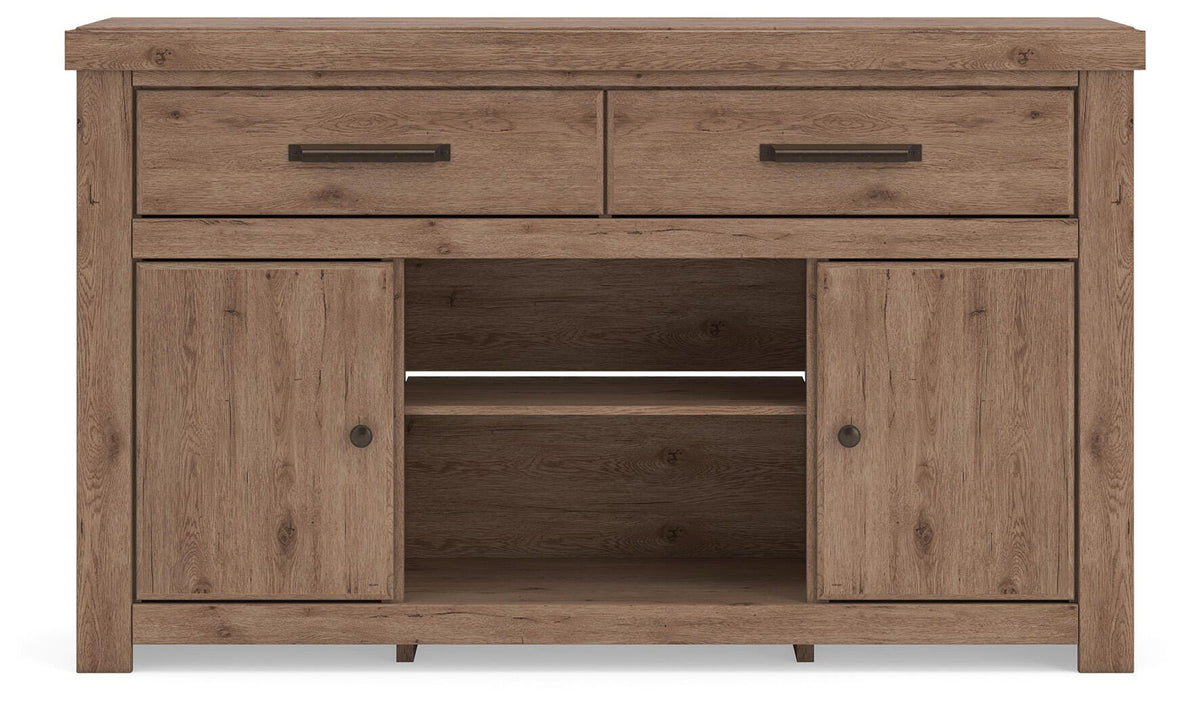 Garistyn Brown 62" TV Stand — front view