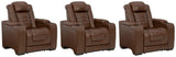 Backtrack Chocolate 3-Piece Home Theater Seating - Ella Furniture