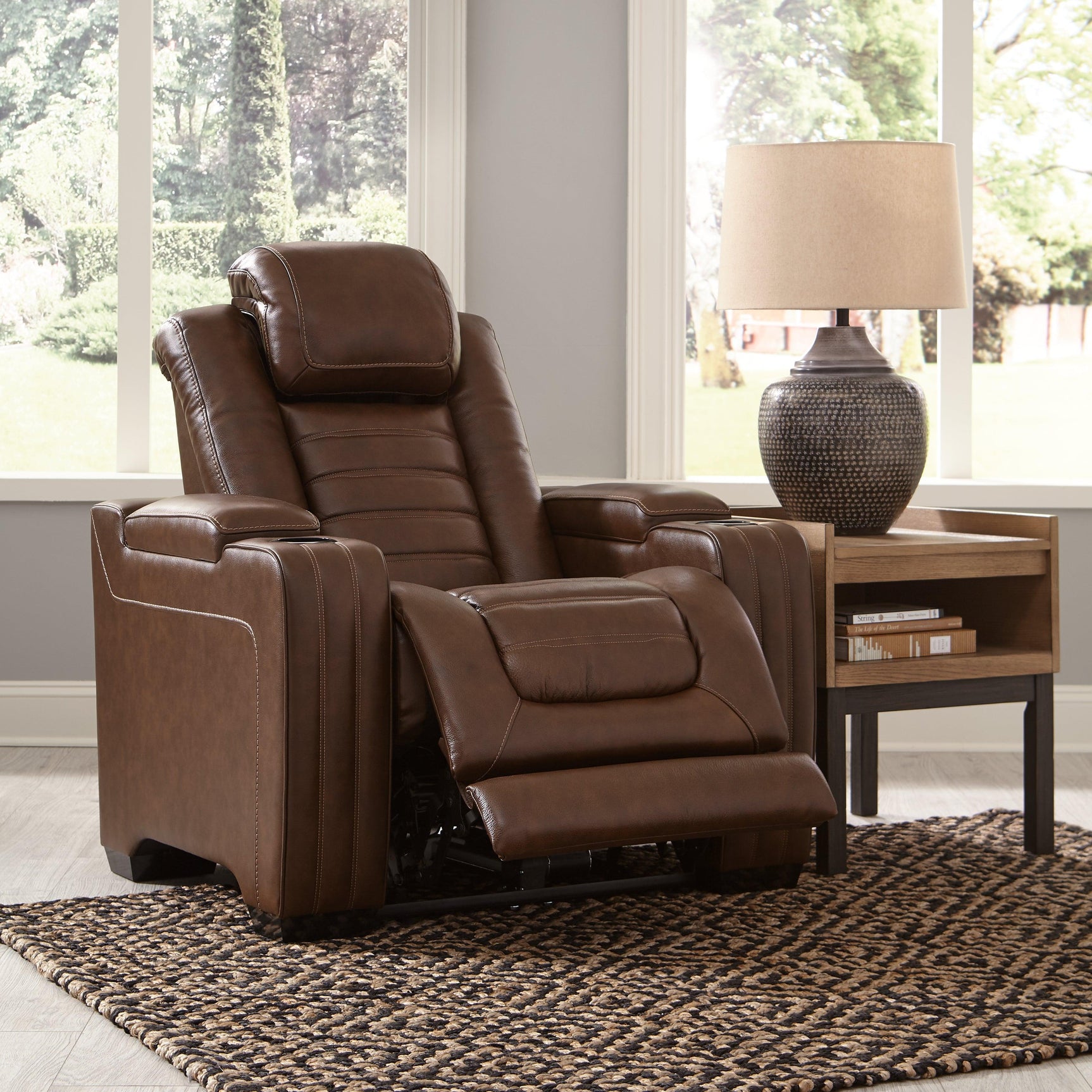 Backtrack Chocolate 3-Piece Home Theater Seating - Ella Furniture