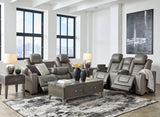 Backtrack Gray Sofa And Loveseat - Ella Furniture