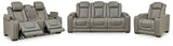 Backtrack Gray Sofa, Loveseat And Recliner - Ella Furniture