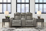 Backtrack Gray Sofa, Loveseat And Recliner - Ella Furniture