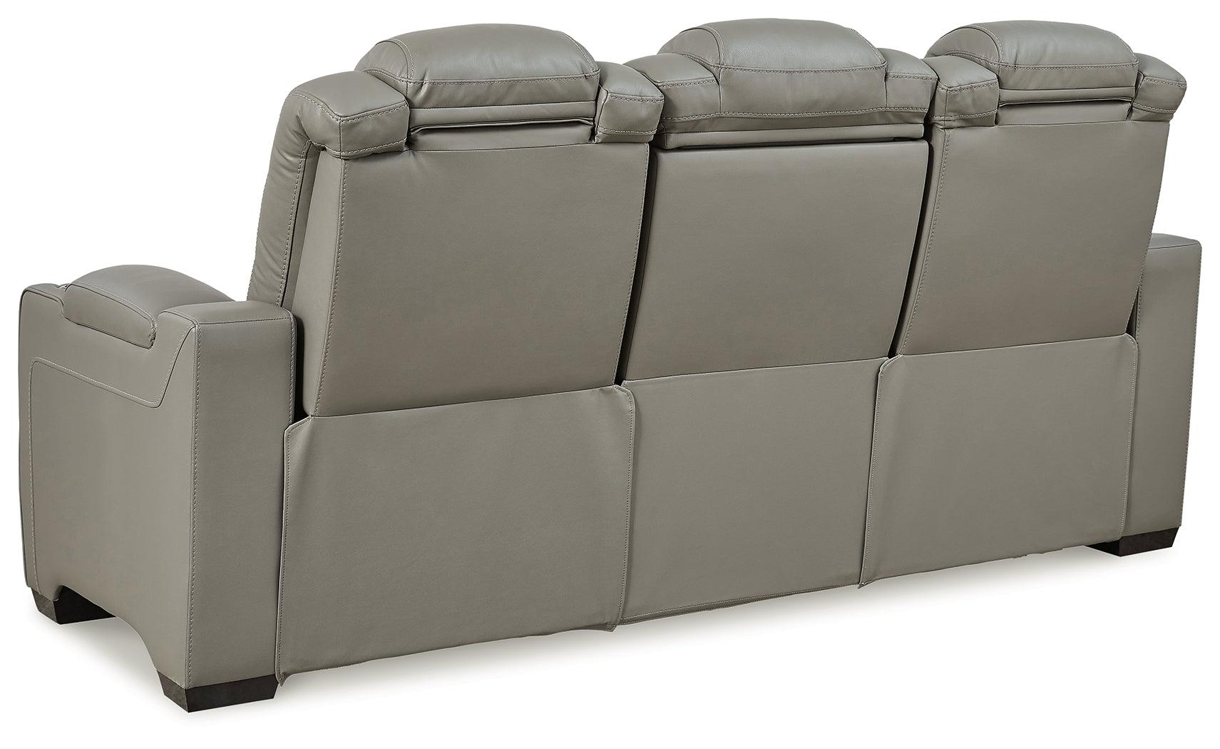 Backtrack Gray Sofa, Loveseat And Recliner - Ella Furniture