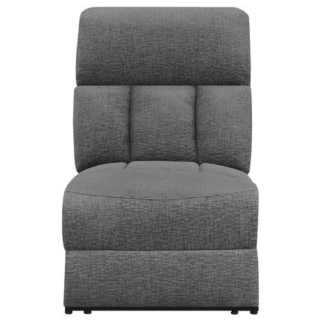 Bahrain 5-piece Upholstered Home Theater Seating Charcoal 609541T - Ella Furniture