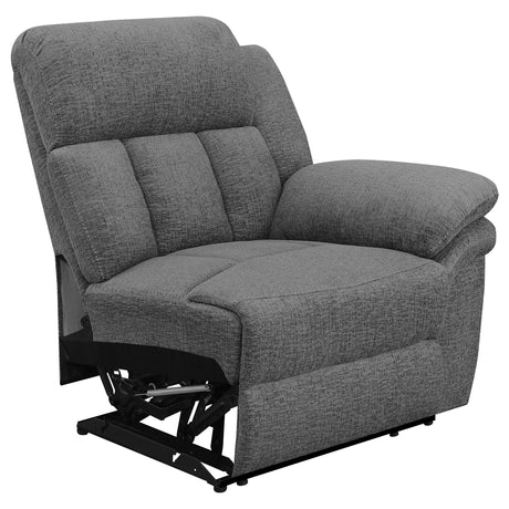 Bahrain 5-piece Upholstered Home Theater Seating Charcoal 609541T - Ella Furniture