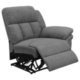 Bahrain 5-piece Upholstered Home Theater Seating Charcoal 609541T - Ella Furniture