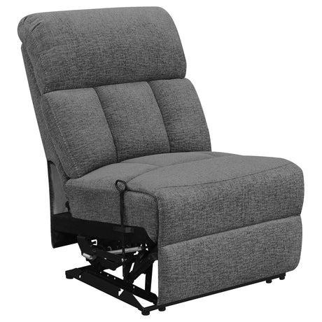 Bahrain 5-piece Upholstered Home Theater Seating Charcoal 609541T - Ella Furniture
