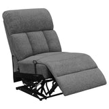 Bahrain 5-piece Upholstered Home Theater Seating Charcoal 609541T - Ella Furniture